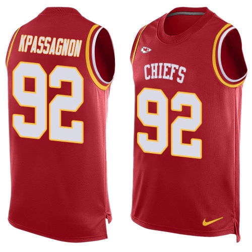 Nike Chiefs #92 Tanoh Kpassagnon Red Team Color Men's Stitched NFL Limited Tank Top Jersey